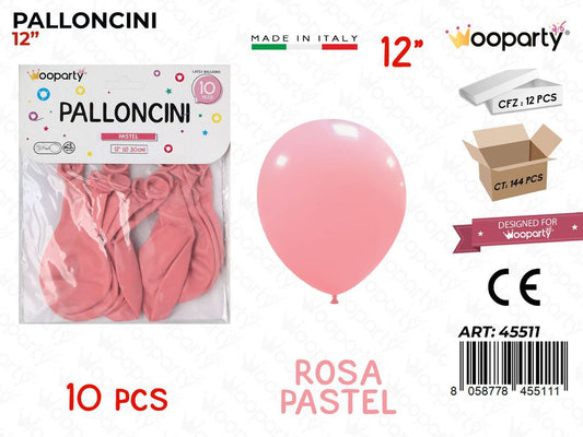 Palloncini Rosa Pastel 12 10PCS