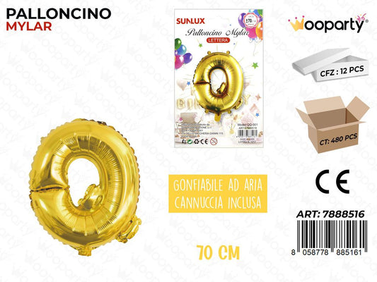 Palloncino Metal Oro Let. Q 70CM