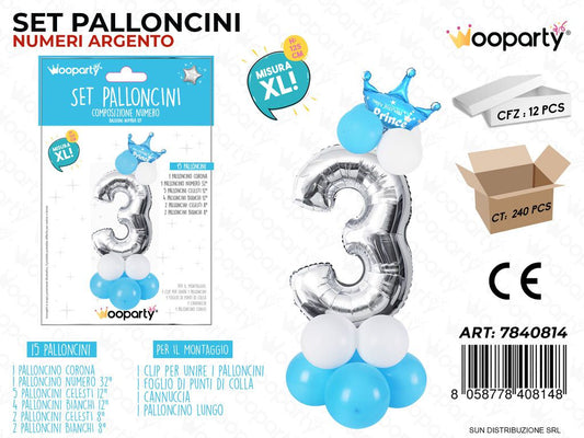 Set 15 Palloncini Prince CEL*ARG. Xl N.3