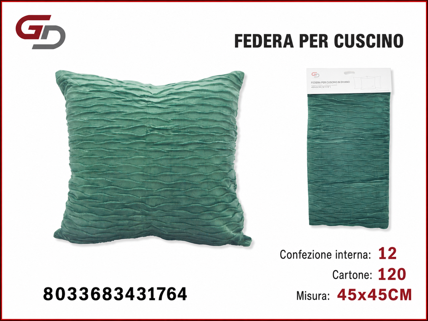 Federa Per Cuscino Animelle 45*45Cm