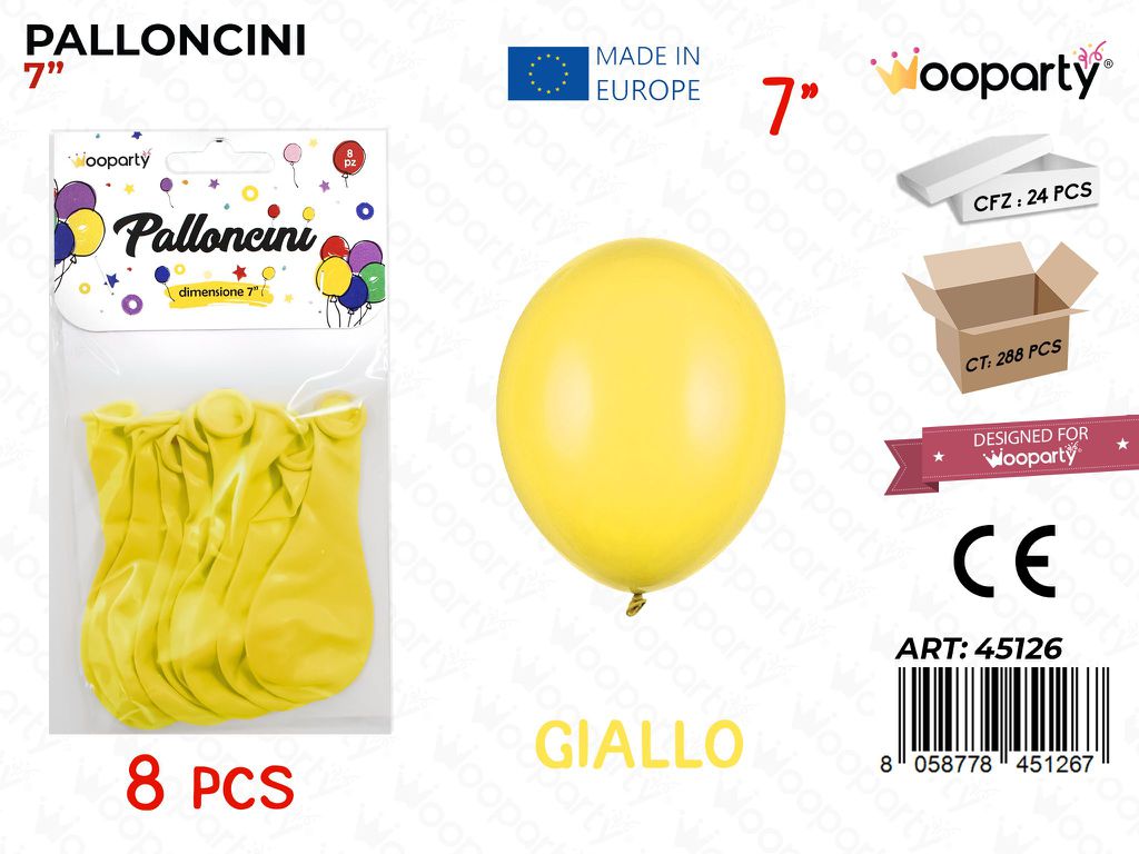 Palloncini Giallo 7 8PCS