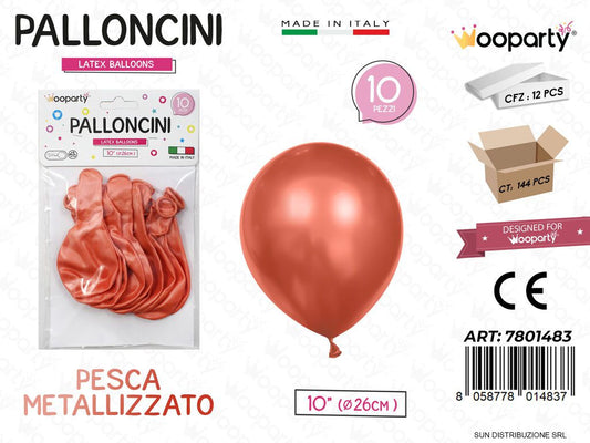 Palloncini Pesca Metal 10 D.26CM 10PCS