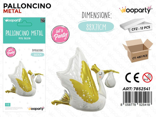 Wooparty Palloncino Metal 3D 88*71CM