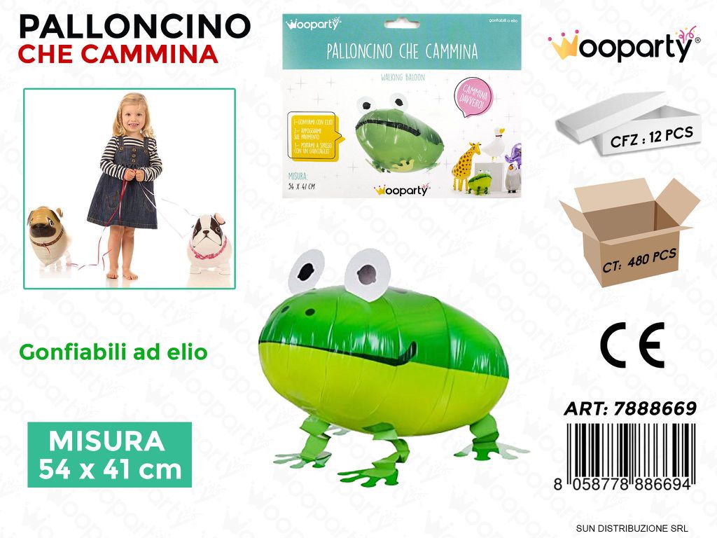 Palloncino Che Cammina Rana 54*41CM