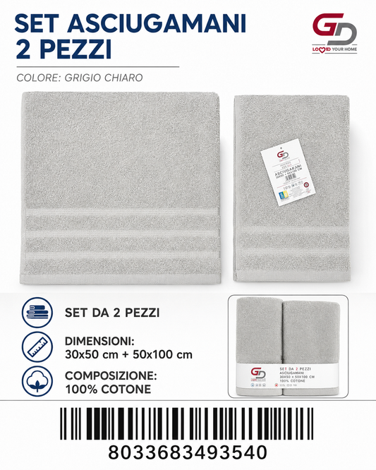 Set Of 2 Pcs Grey 30X50 + 50X100 16/S Ring 380