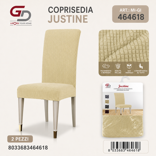 Coprisedia Justine 2 Pezzi