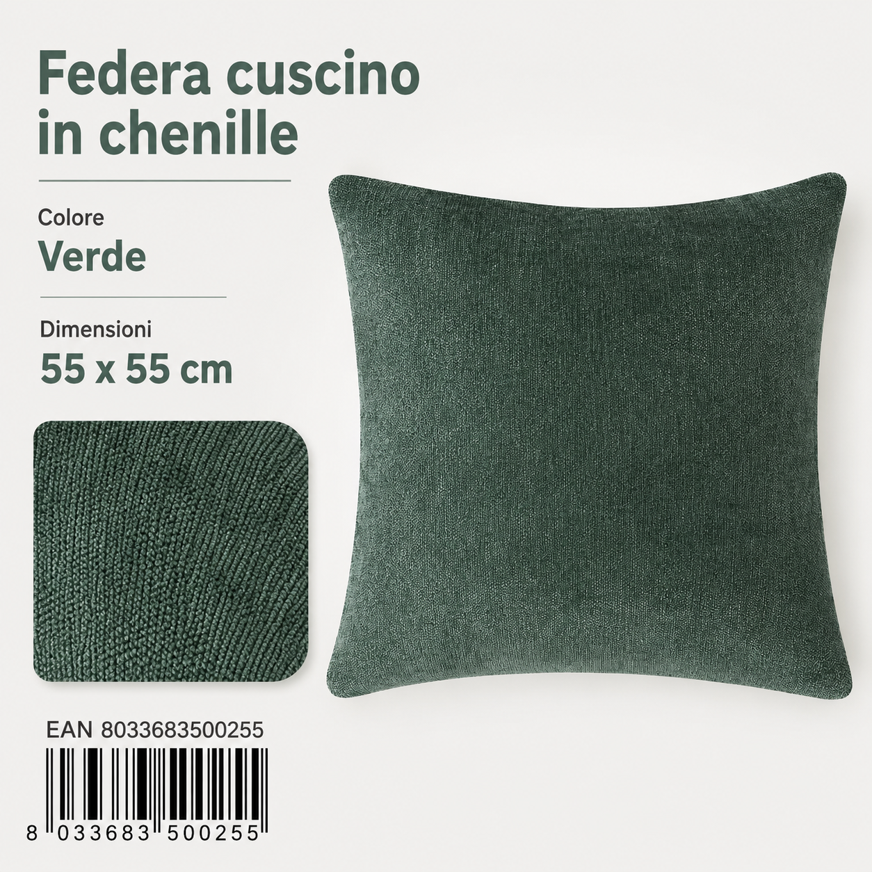 Federa Per Cuscino 55*55Cm