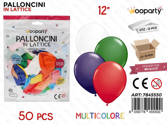 Palloncino Multicolore Dim. 12 50PCS