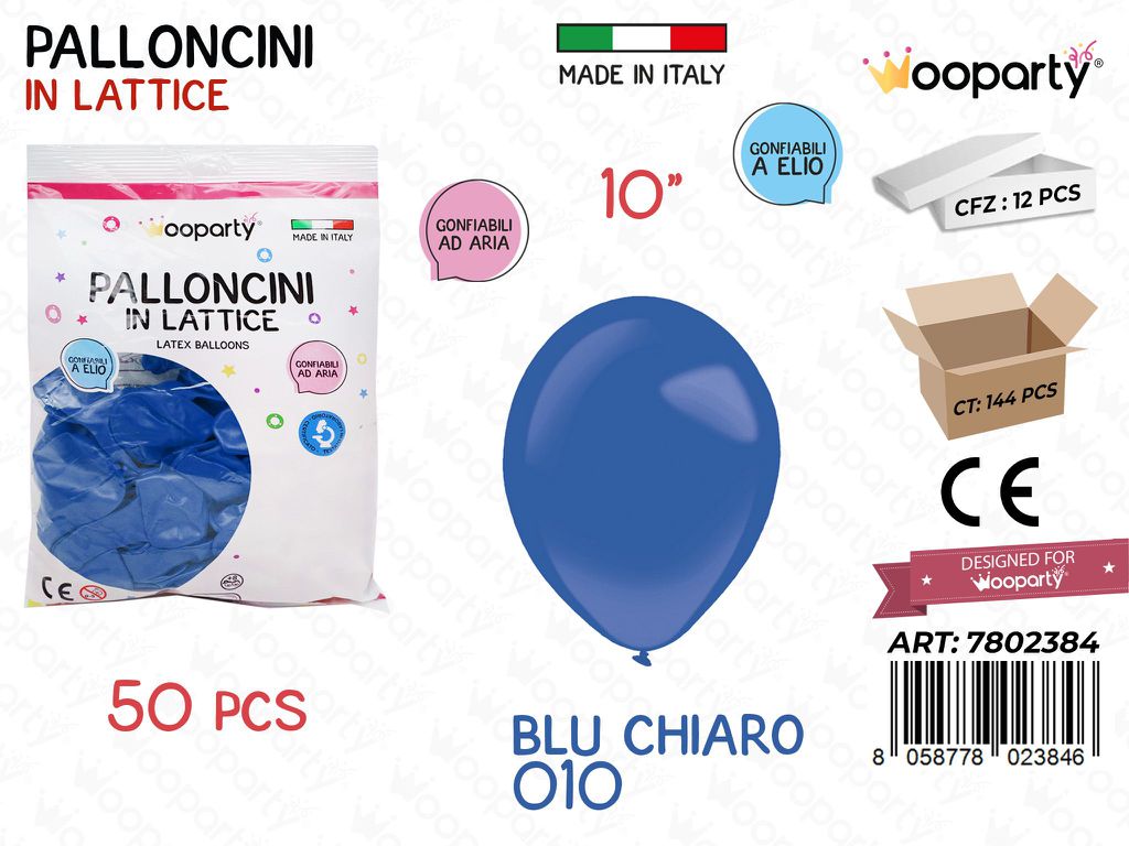 Wooparty Palloncini Lattice Blu Ch. 10 50PCS