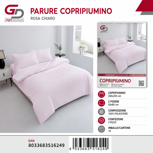Parure Copripiumino Copripiumino+2 Federe Cuscino 200*255Cm 50*80+20Cm