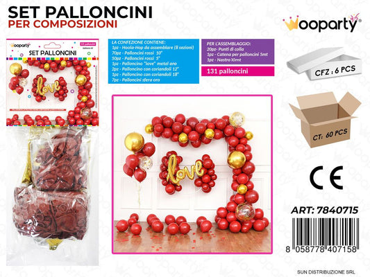 Set Palloncini Love 131 Pcs Ass.
