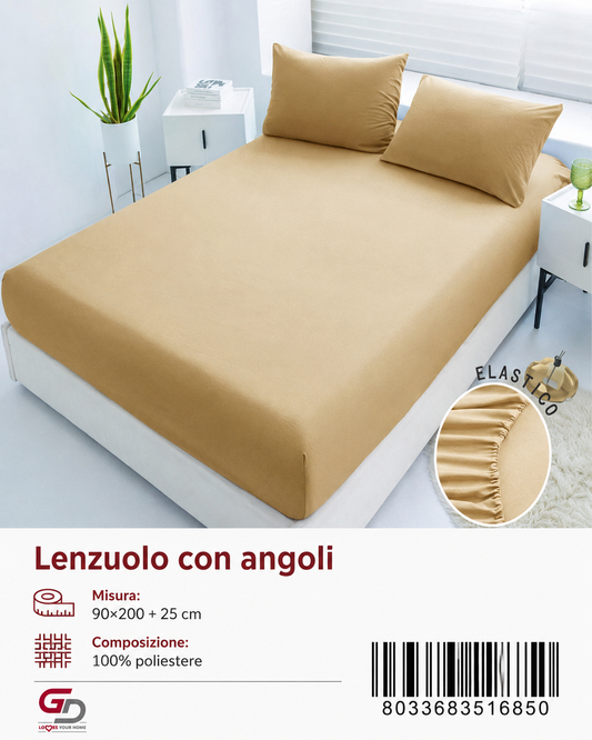 Lenzuolo Con Angoli Copripiumino+1 Federa Cuscino