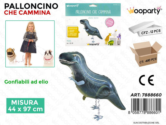 Palloncino Che Cammina Dinosauro 44*97CM