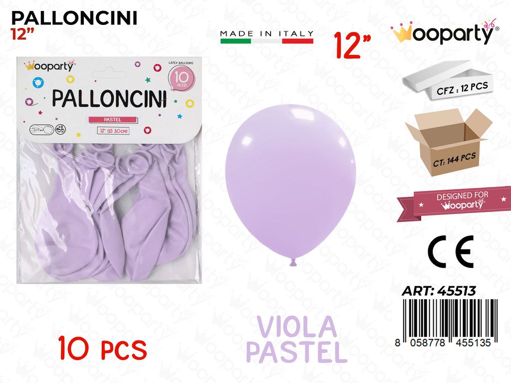Palloncini Viola Pastel 12 10PCS
