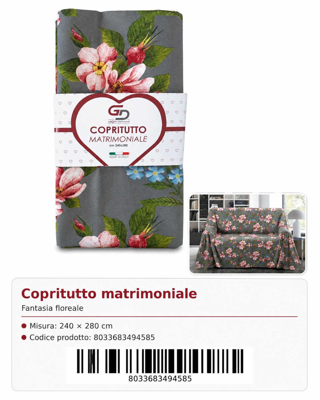 Copritutto 2P Stp 240 X 280 Cm Magnolia 03 Copritutto