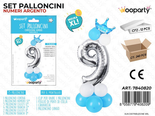 Set 15 Palloncini Prince CEL*ARG. Xl N.9
