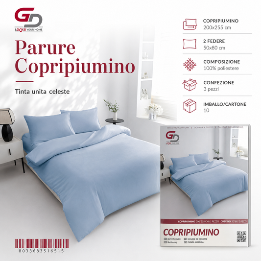 Parure Copripiumino Copripiumino+2 Federe Cuscino 200*255Cm 50*80+20Cm