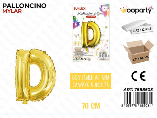 Palloncino Metal Oro Let. D 70CM