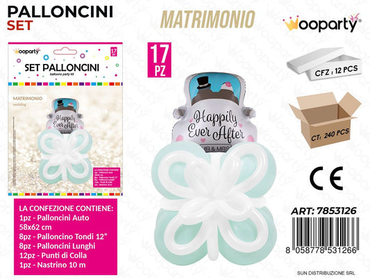 Set Palloncini Matrimonio 17PCS Ass.