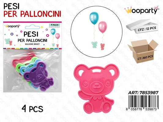 Wooparty Peso per Palloncini Ass 4PCS
