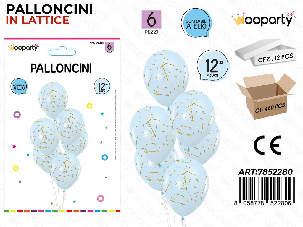 Wooparty Palloncini Lattice 6PCS 30CM