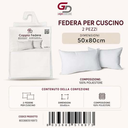 Federa Per Cuscino Bianco