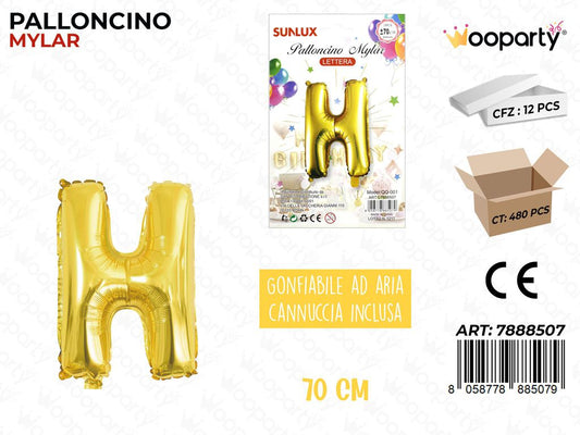 Palloncino Metal Oro Let. H 70CM