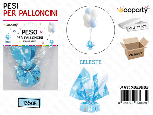 Wooparty Peso per Palloncini Celeste 135GR