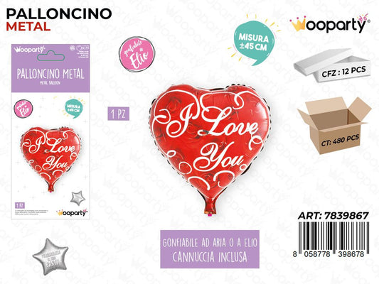Palloncini Metal i Love You 45CM