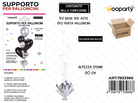 Wooparty Supporto Palloncini Arg. 60CM