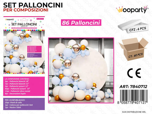 Set Palloncini per Comp. 86PCS Ass.