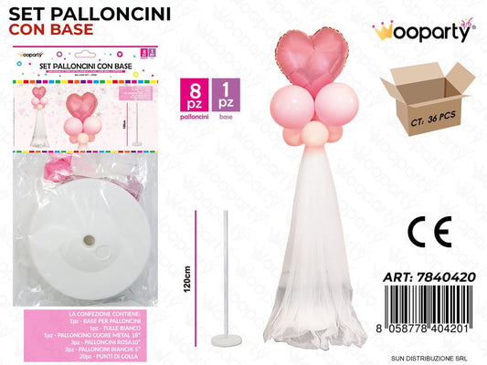 Set Pallon. c/ Base 8PCS Ass 120CM